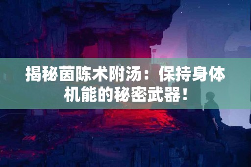揭秘茵陈术附汤：保持身体机能的秘密武器！