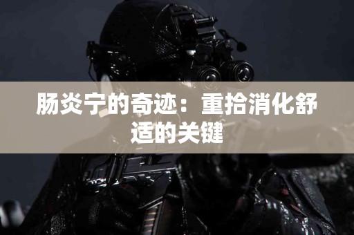 肠炎宁的奇迹：重拾消化舒适的关键