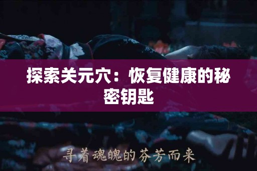 探索关元穴：恢复健康的秘密钥匙