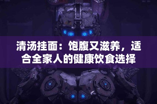 清汤挂面：饱腹又滋养，适合全家人的健康饮食选择