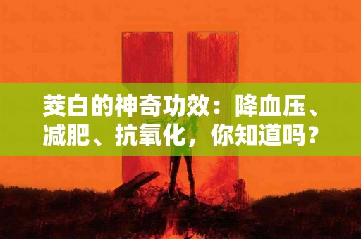 茭白的神奇功效：降血压、减肥、抗氧化，你知道吗？