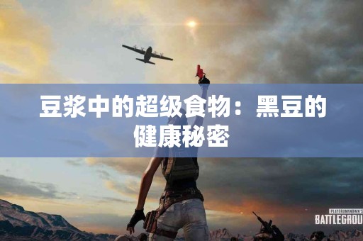 豆浆中的超级食物：黑豆的健康秘密