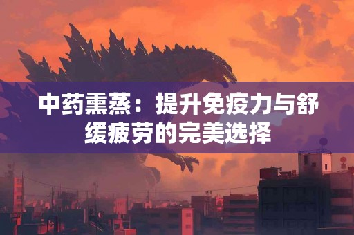 中药熏蒸：提升免疫力与舒缓疲劳的完美选择