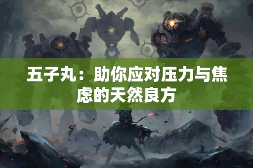 五子丸：助你应对压力与焦虑的天然良方