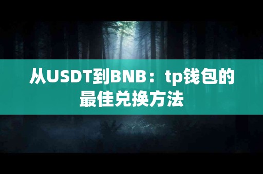 从USDT到BNB：tp钱包的最佳兑换方法