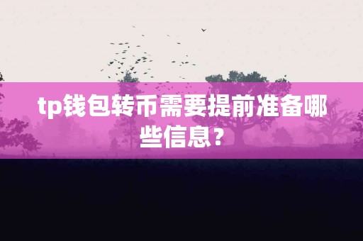 tp钱包转币需要提前准备哪些信息？