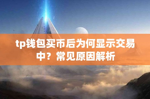 tp钱包买币后为何显示交易中？常见原因解析
