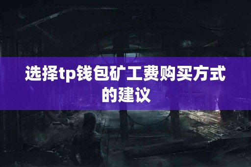 选择tp钱包矿工费购买方式的建议